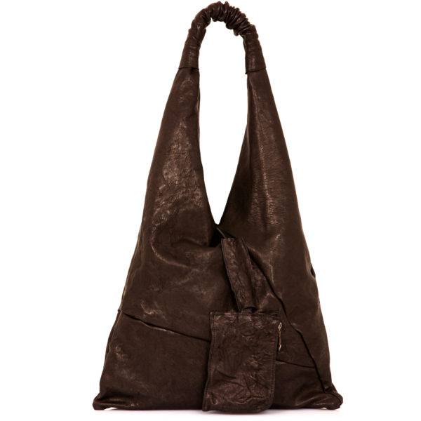 Sac cabas en cuir noir – Cinzia Rossi