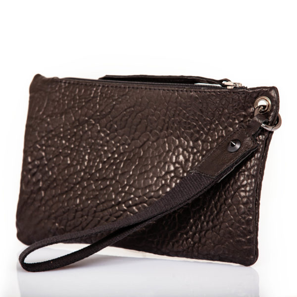 Black leather clutch bag – Cinzia Rossi