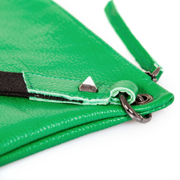 Green leather clutch bag – Cinzia Rossi