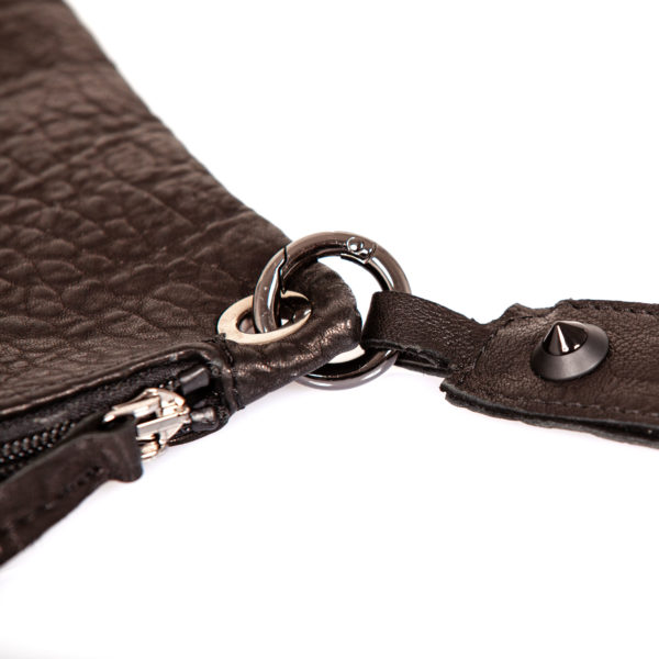 Black leather clutch bag – Cinzia Rossi