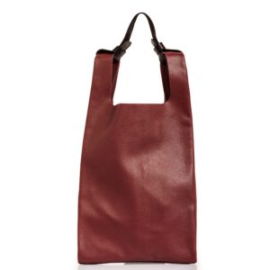 Shopping bag in pelle bordeaux - cinzia rossi