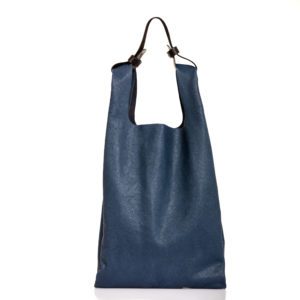 Sac cabas en cuir bleu – Cinzia Rossi