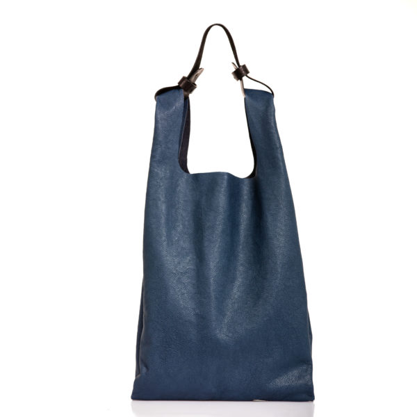 Blue leather shopping bag - Cinzia Rossi