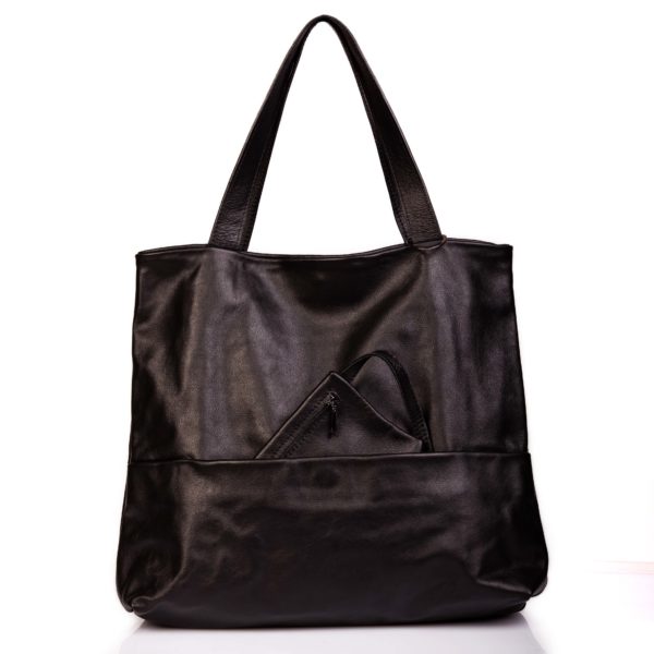 Maxi leather  tote bag- Cinzia Rossi