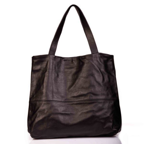 Maxi leather  tote bag- Cinzia Rossi
