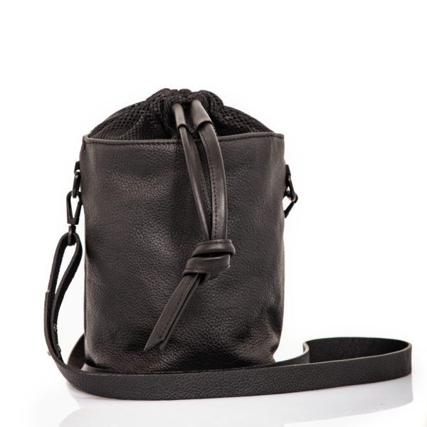 Black leather bucket bag - Cinzia Rossi