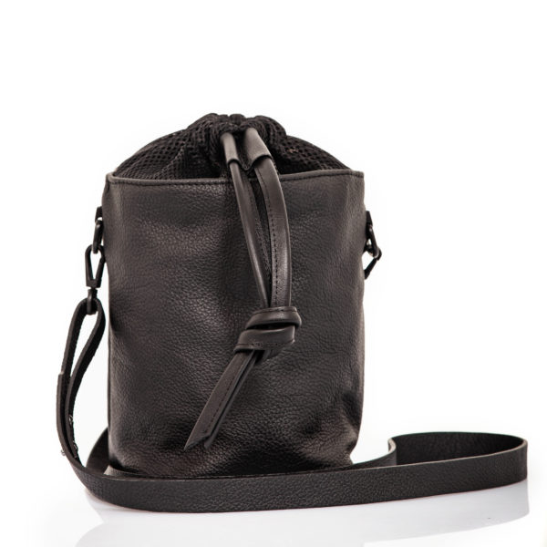 Zwart leren bucket bag - Cinzia Rossi