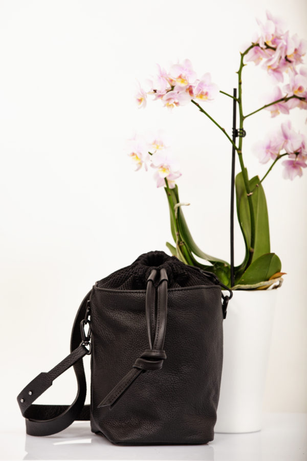 Zwart leren bucket bag - Cinzia Rossi