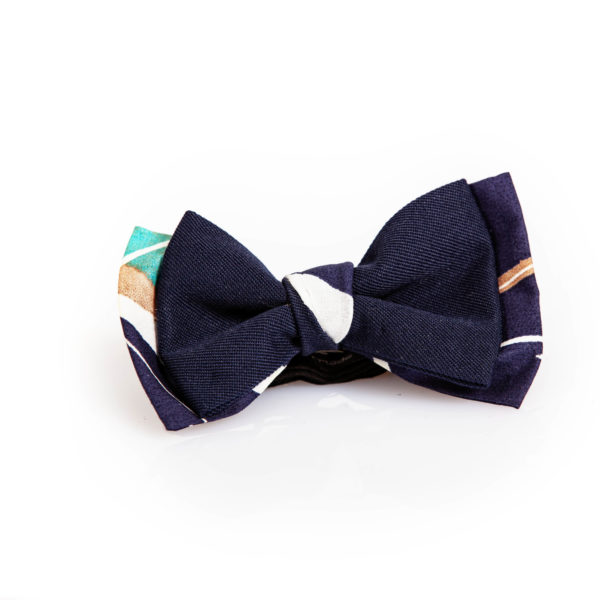 Cotton bow tie with abstract fantasy print – Cinzia Rossi