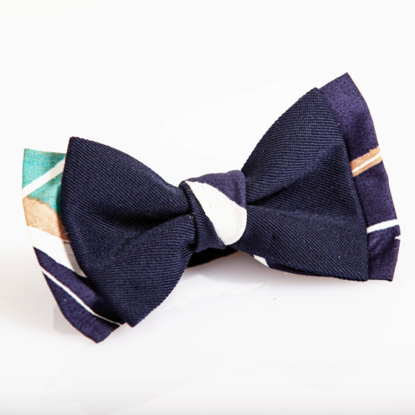 Cotton bow tie with abstract fantasy print – Cinzia Rossi