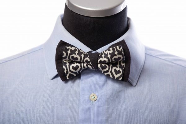 Geometric print cotton bow tie - Cinzia Rossi