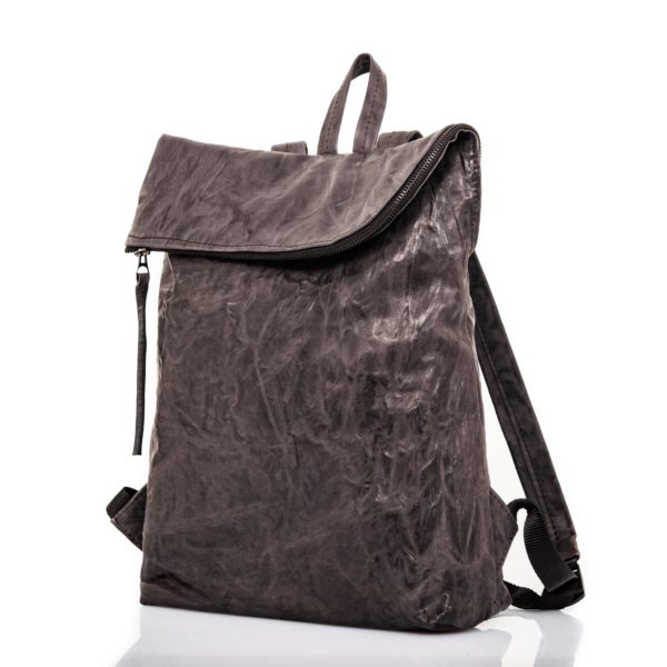 Anthracite Leather backpack - Cinzia Rossi