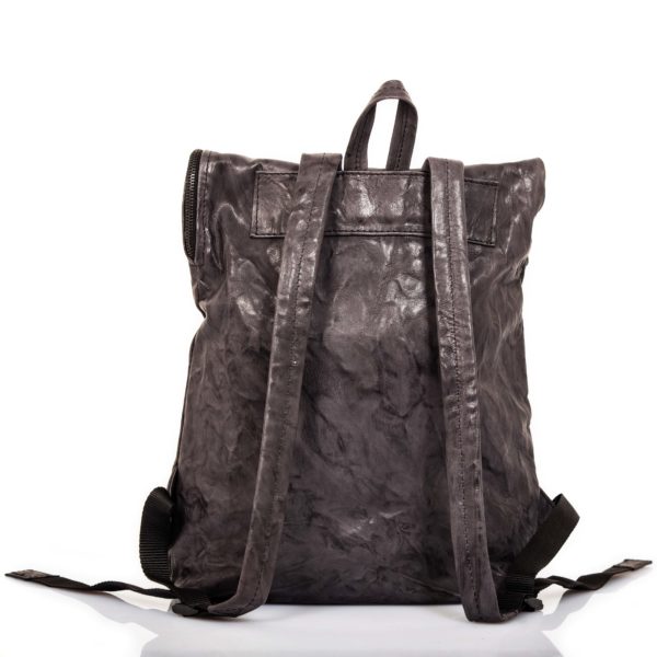 Anthracite Leather backpack - Cinzia Rossi