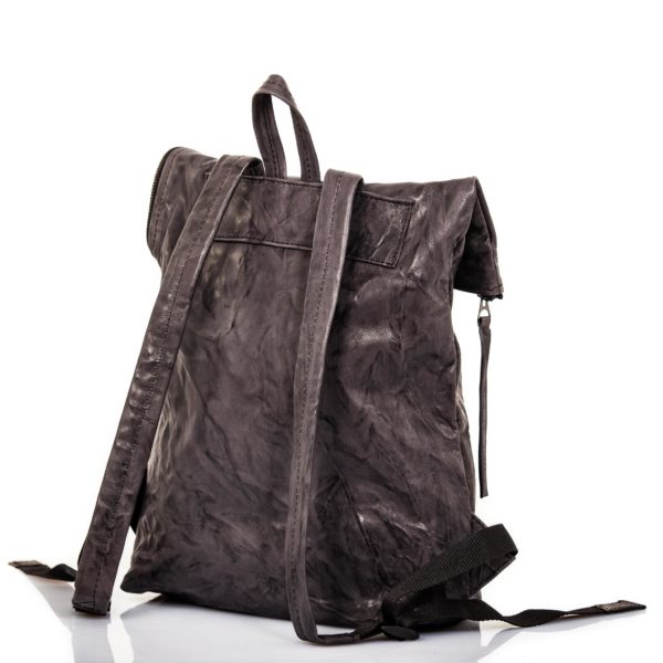 Anthracite Leather backpack - Cinzia Rossi