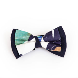 Cotton bow tie with abstract fantasy print - cinzia rossi