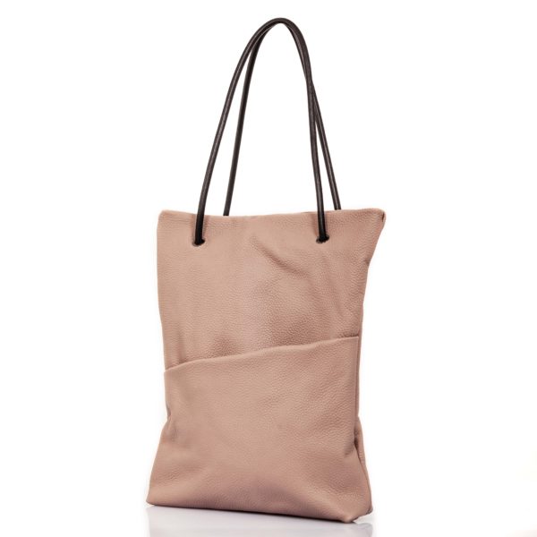 Tote bag in pelle rosa cipria - cinzia rossi