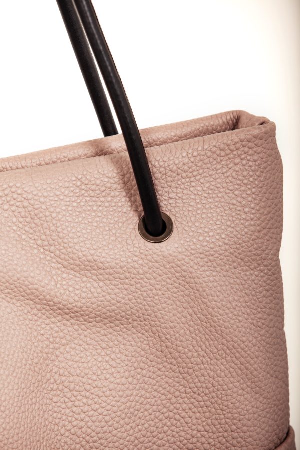 Sac cabas en cuir rose poudré - Cinzia Rossi