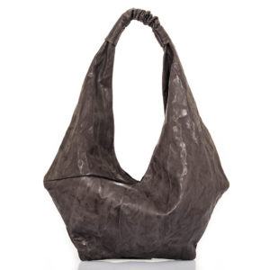 Shopping bag in pelle antracite - cinzia rossi