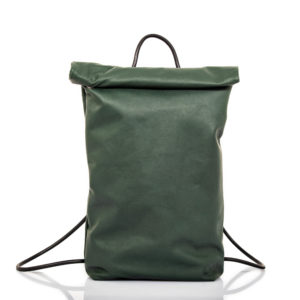 Mochila de cuero verde - cinzia rossi