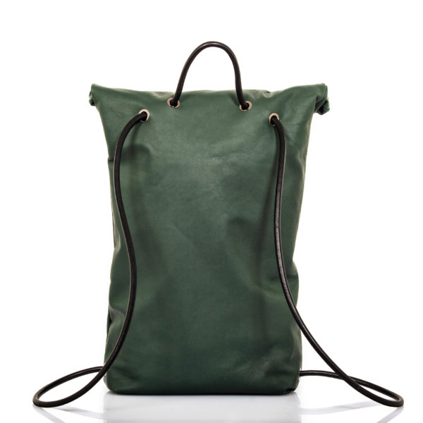 Sac à dos en cuir vert - Cinzia Rossi