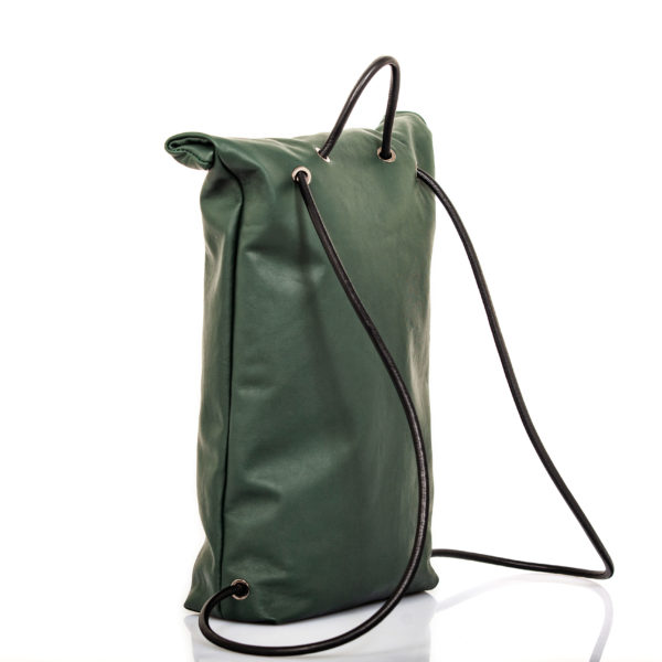 Green leather backpack - cinzia rossi