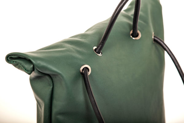 Sac à dos en cuir vert - Cinzia Rossi