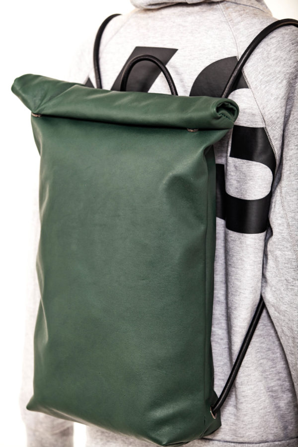 Green leather backpack - cinzia rossi