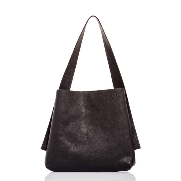 Sac cabas en cuir noir - Cinzia Rossi