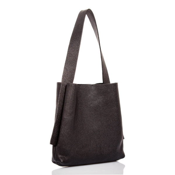 Bolso tote de cuero negro - Cinzia Rossi