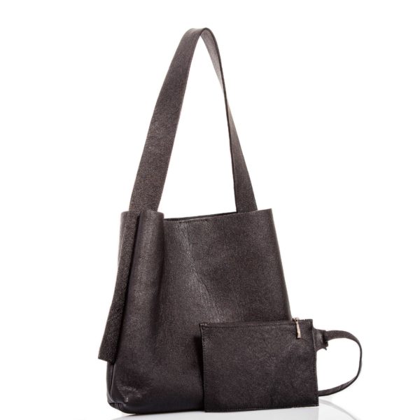 Black leather tote-bag - Cinzia Rossi