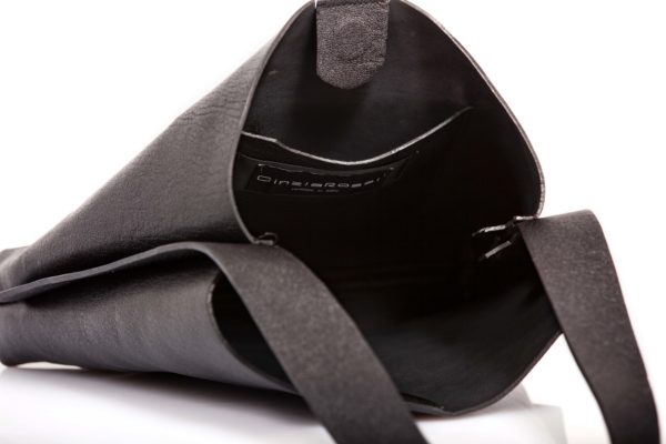 Tote-bag in pelle nera - Cinzia Rossi