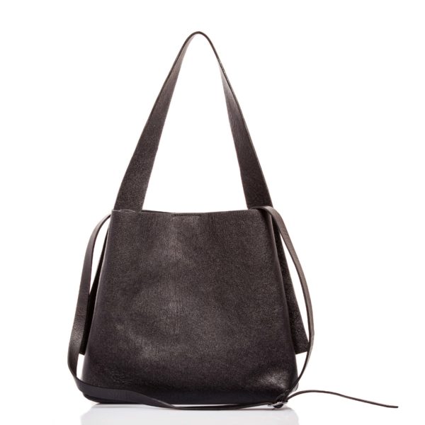 Sac cabas en cuir noir - Cinzia Rossi