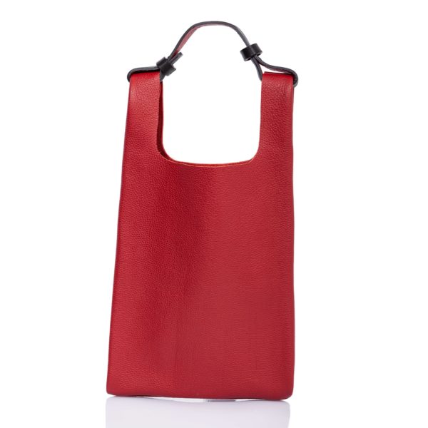 Bolso tote de piel rojo - Cinzia Rossi