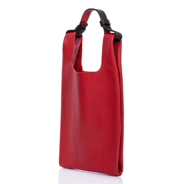 Bolso tote de piel rojo - Cinzia Rossi