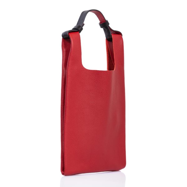 Tote bag in pelle rosso - Cinzia Rossi