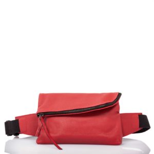 Sac ceinture en cuir rouge - Cinzia Rossi