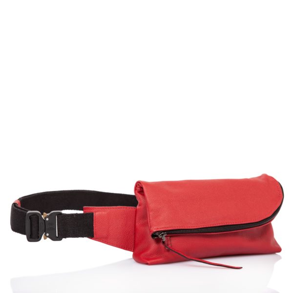 Sac ceinture en cuir rouge - Cinzia Rossi