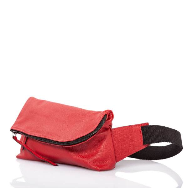 Sac ceinture en cuir rouge - Cinzia Rossi