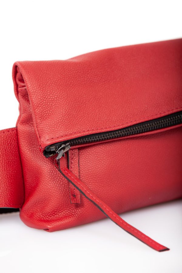 Sac ceinture en cuir rouge - Cinzia Rossi