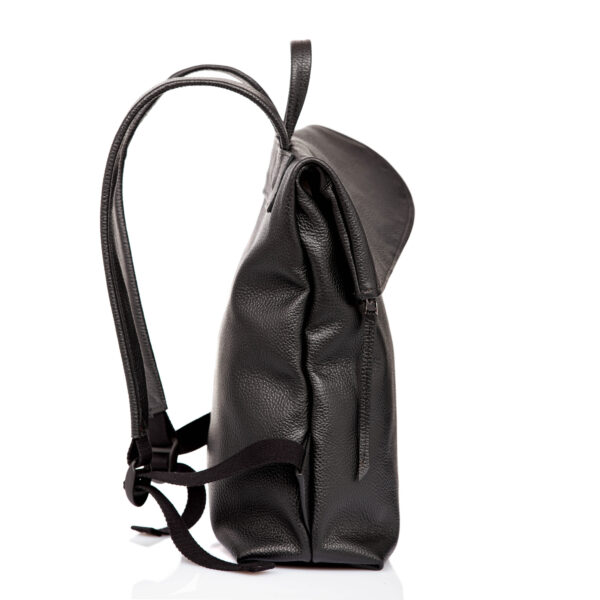 Mochila de cuero negro - Cinzia Rossi