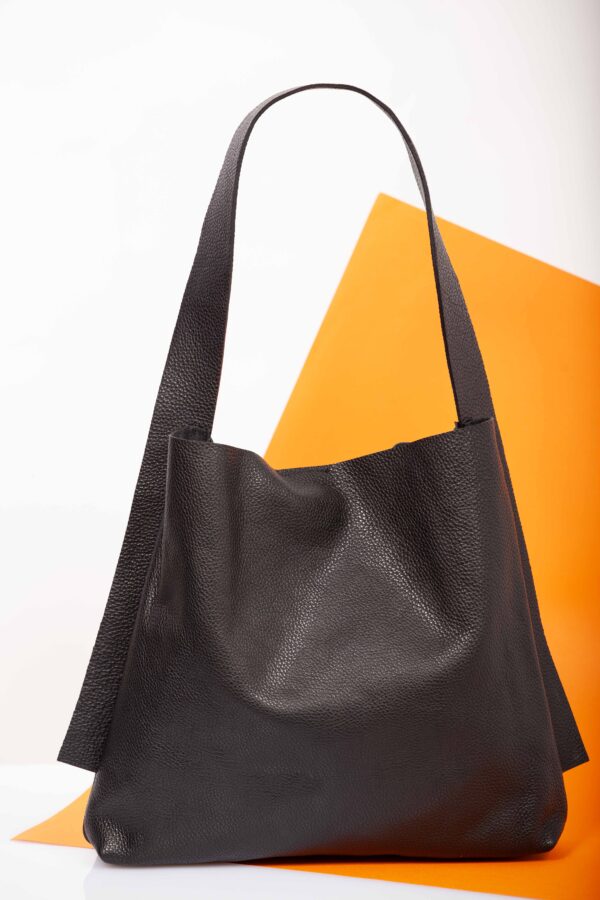 Tote-bag in pelle nera - Cinzia Rossi