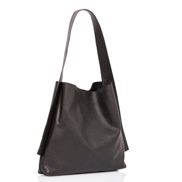 Black leather tote-bag - Cinzia Rossi