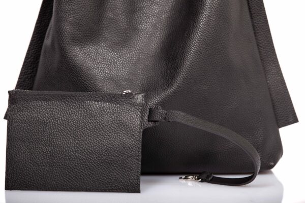 Bolso tote de piel negro - Cinzia Rossi