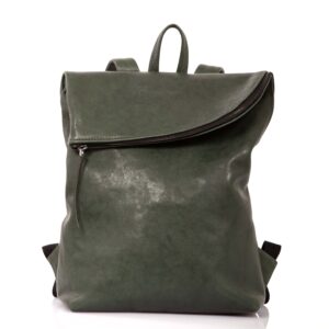 Bottle green leather backpack - Cinzia Rossi