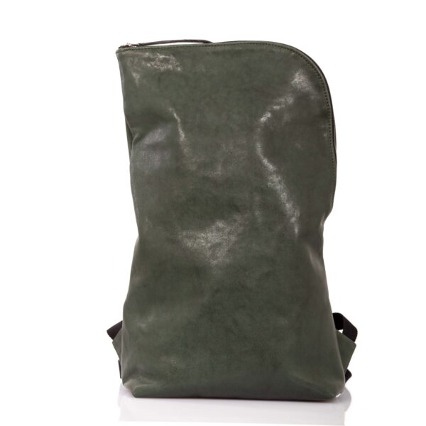 Bottle green leather backpack - Cinzia Rossi