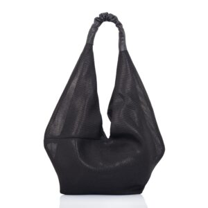 Bolso tote en tela negra – Cinzia Rossi