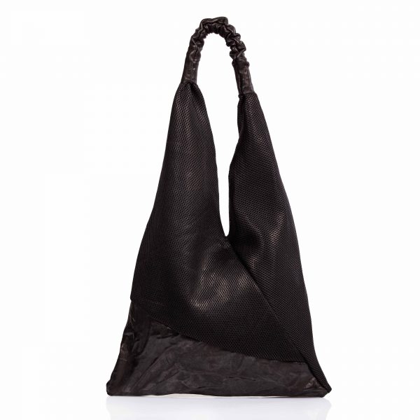 Sac shopping en cuir et tissu - Cinzia Rossi