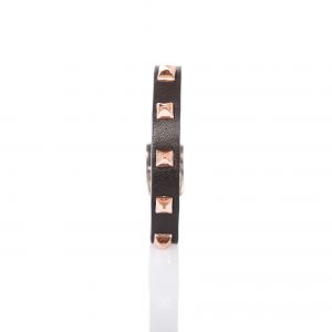 Leather bracelet with gold-colored studs - PARTY/MONSTR