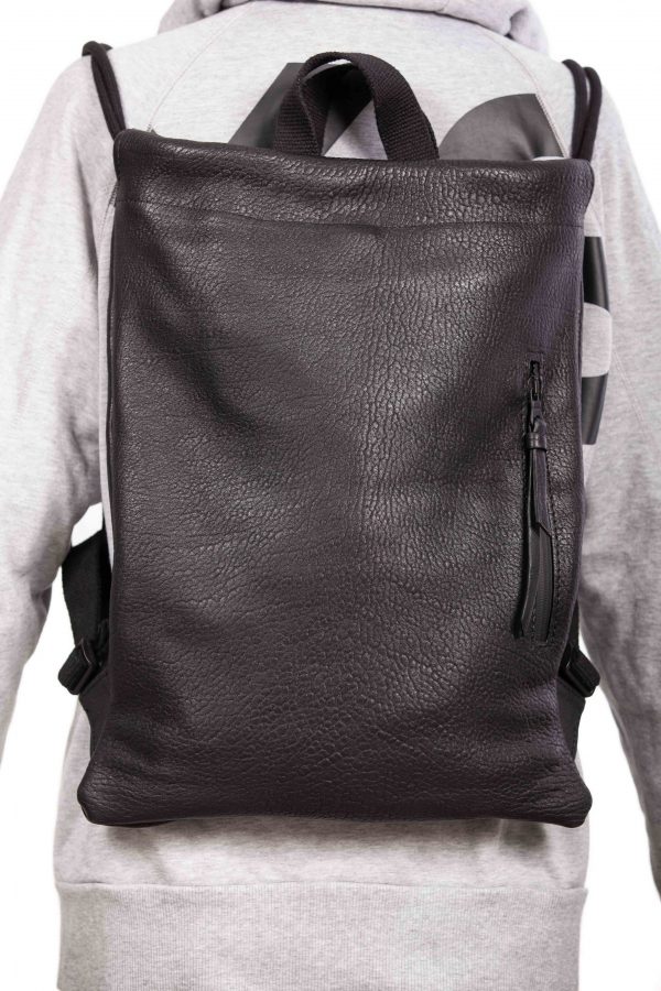 Schwarzer Lederrucksack – Cinzia Rossi