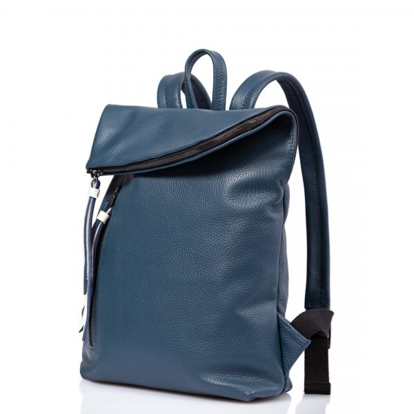 Sac à dos en cuir bleu - Cinzia Rossi